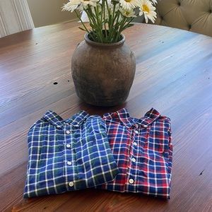 Boys Ralph Lauren Cotton Light Flannel Button Down Shirt Bundle - Size 8